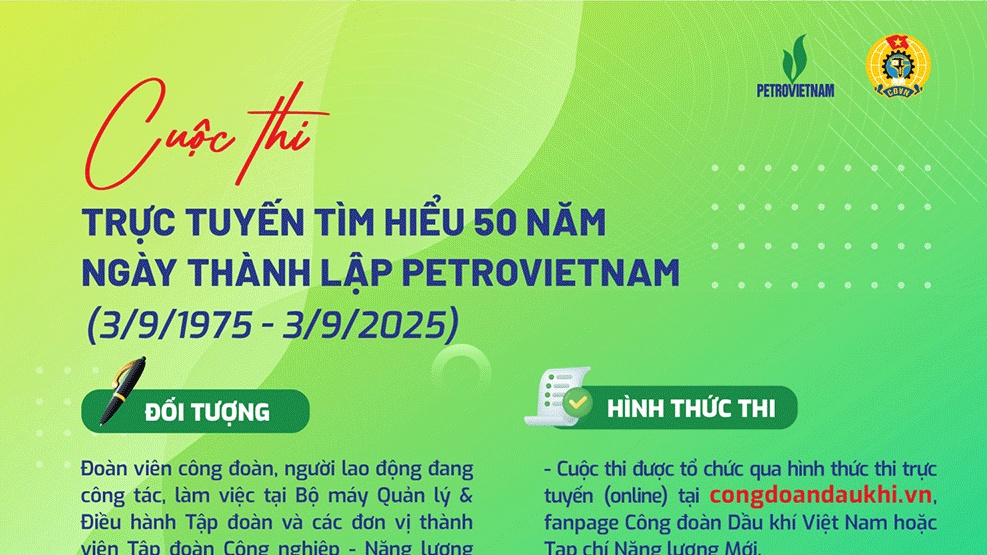 Chính thức bắt đầu Cuộc thi trực tuyến tìm hiểu 50 năm thành lập Petrovietnam”